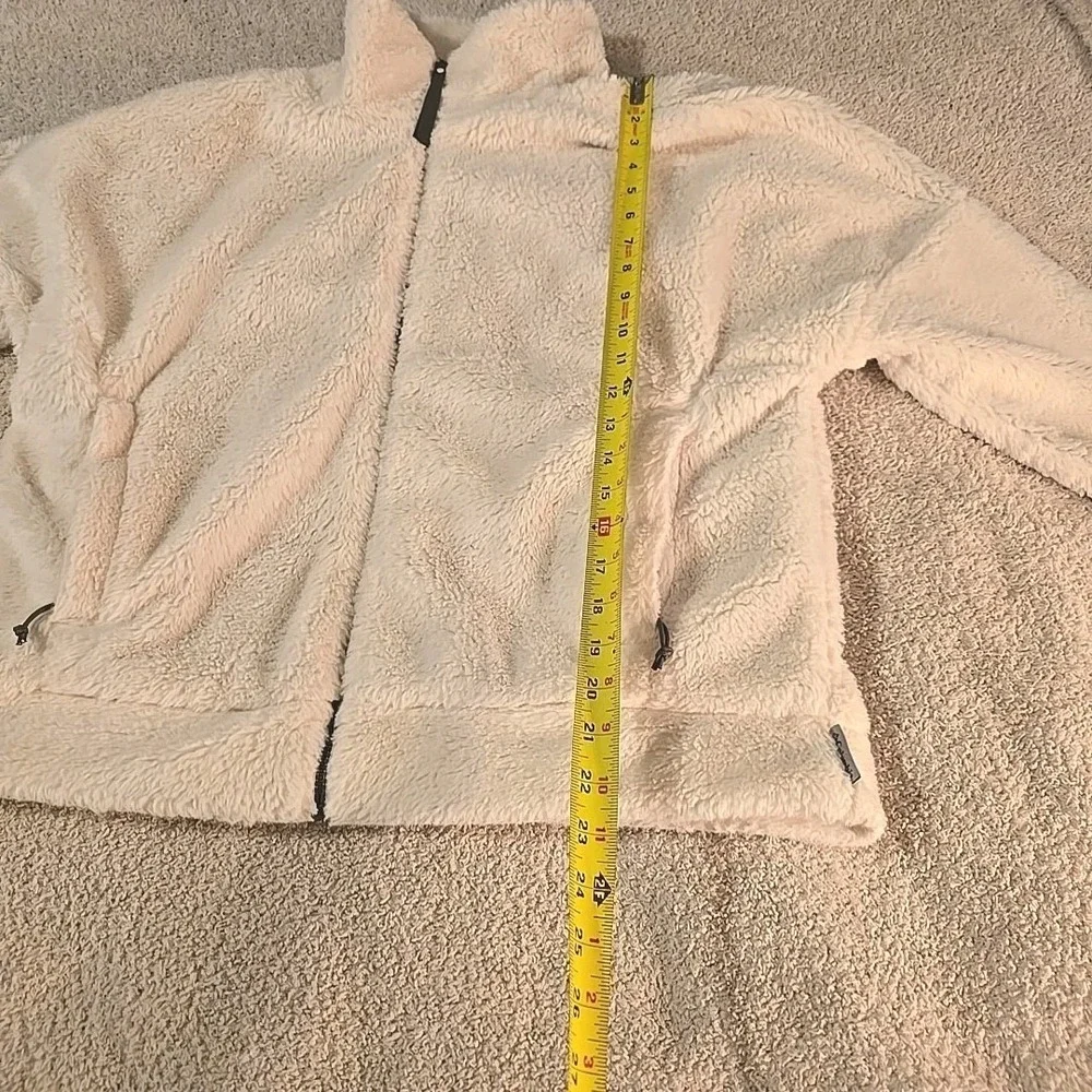 Columbia Bundle Up Reversible Jacket Fleece Mesh‎ Ivory Green Women's Size L